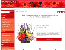 Tablet Screenshot of flowerworksonline.com